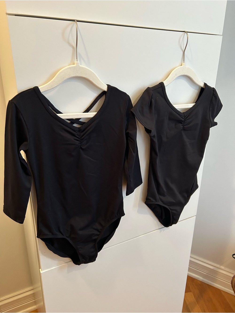 Set of 2 Danskin Now Black Kids' Dance Leotards - Size 6/6X